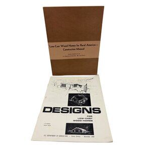 1969 USDA Forest Service Low-Cost Wood Homes Construction Manual & Plans Set